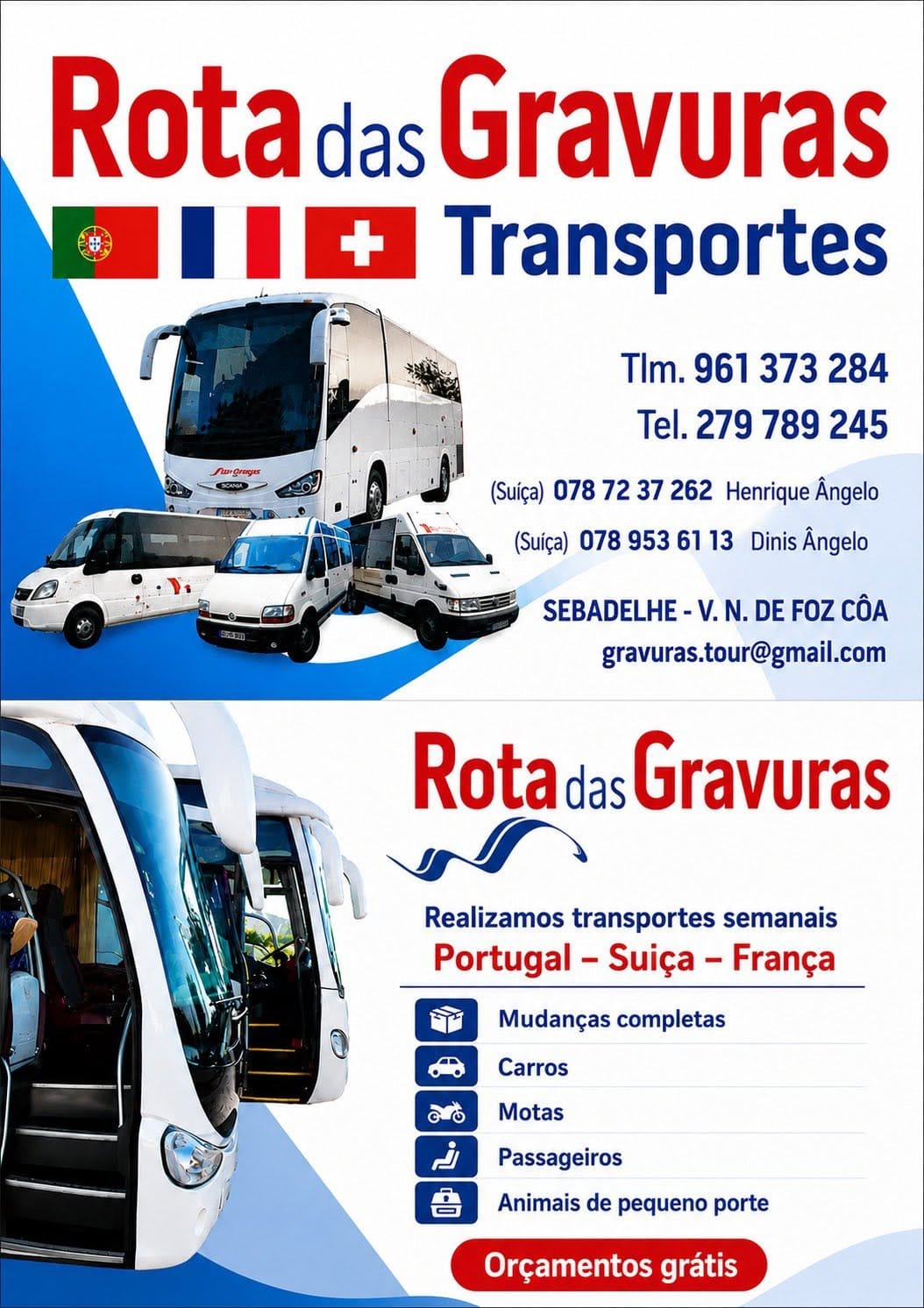 Rota das Gravuras Transportes
