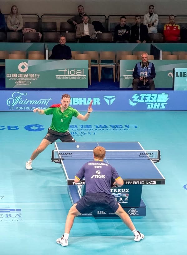 🏓🇵🇹 GIGANTE! Marcos Freitas está nos quartos de final do Top 16 Europeu, depois de uma espetacular vitória por 3-1 sobre Truls Moregard, n° 1 da Europa e n° 4 do mundo e vice-campeão olímpico e mundial!