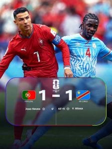 Portugal desilude e empata com a RD Congo na estreia no Mundial'2026 ⚽️