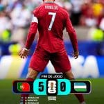 Portugal goleia o Uzbequistão por 5-0 com bis histórico de Ronaldo