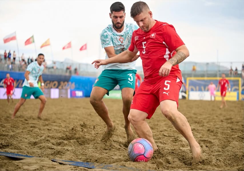 Futebol de Praia: Portugal goleado pela Suíça e fica em apuros