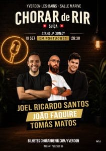 🇵🇹 Uma noite de stand-up comedy em português chega a Yverdon-les-Bains! 🇨🇭😂